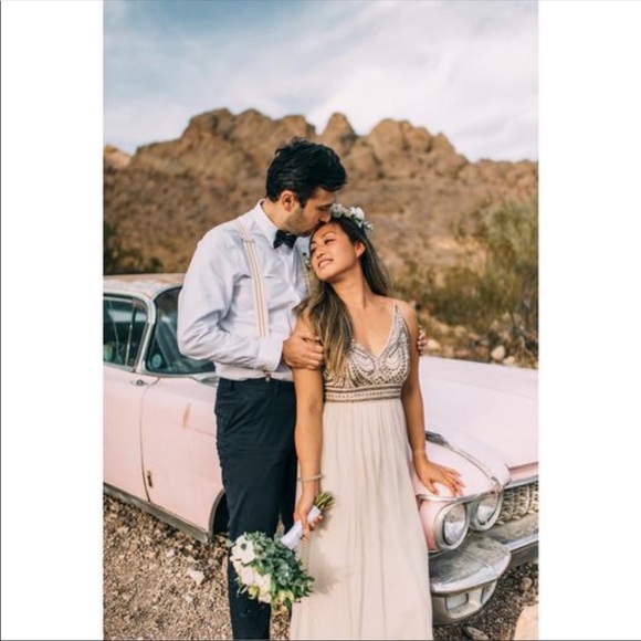 Oyster Ivory Wedding Beaded Tulle 
